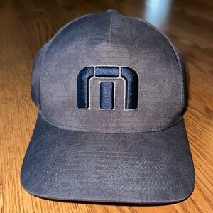 Travis Mathew Golf Hat Palm Tree Leaf Print Gray Grey Blue SnapBack